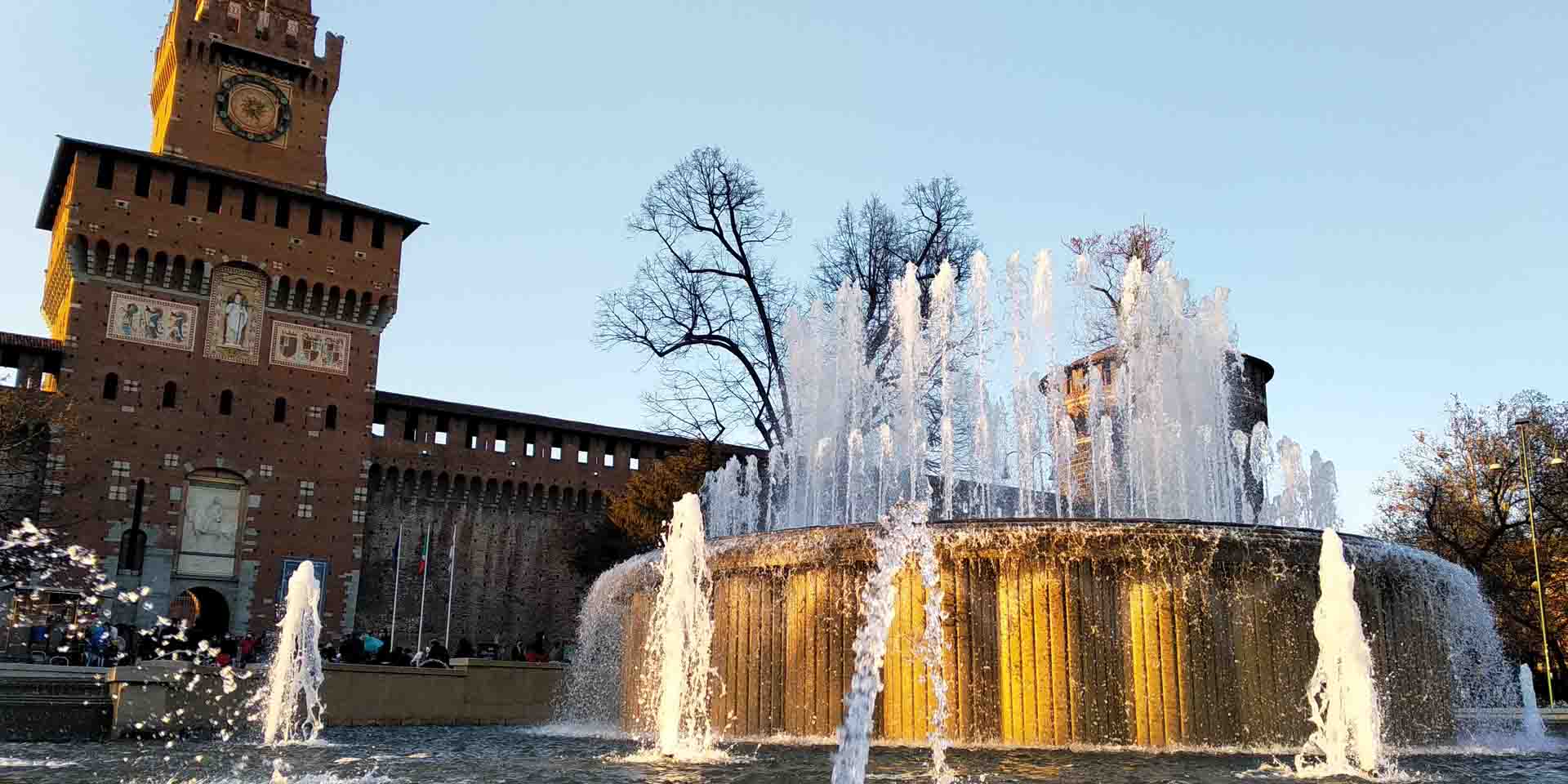 Milano Castello Sforzesco e la sua fontana