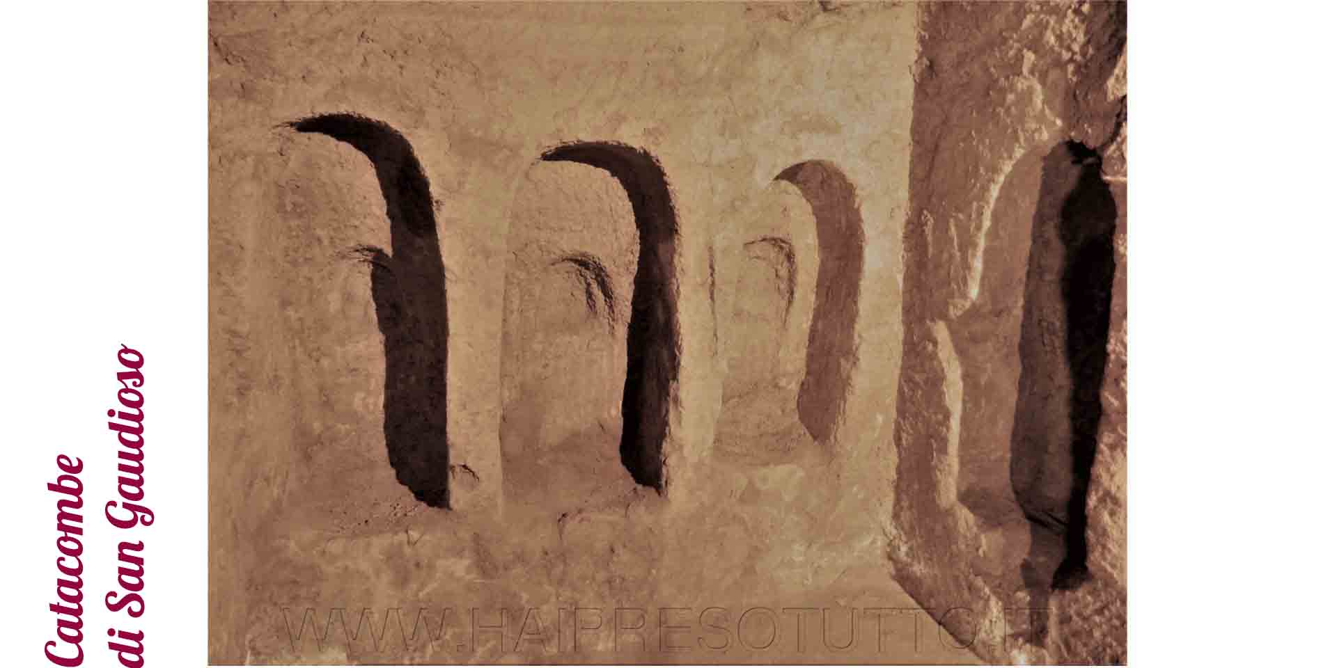 Napoli catacombe, Nicchia della sepoltura col sistema a scolatoio